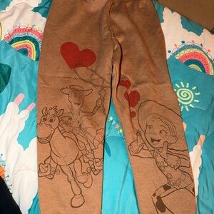 Kids Brown Toy Story Woody Print Leggings